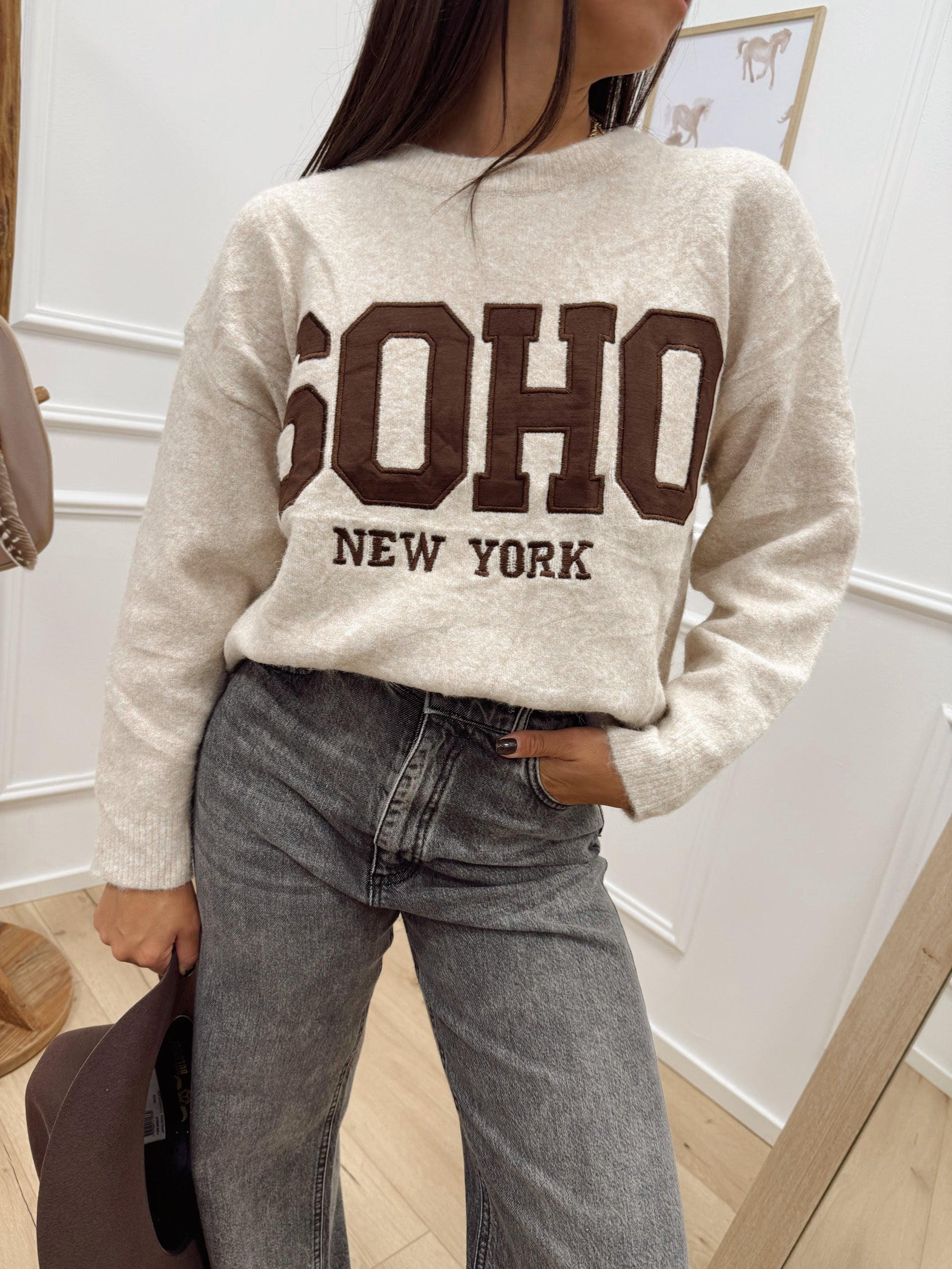 Maglia panna "Soho" misto lana - HaveOne
