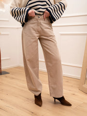 Jeans Bella beige acid wash - HaveOne