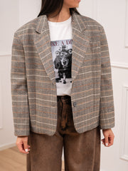 Giacca 2/4 principe di galles grigio e ruggine - Vicolo