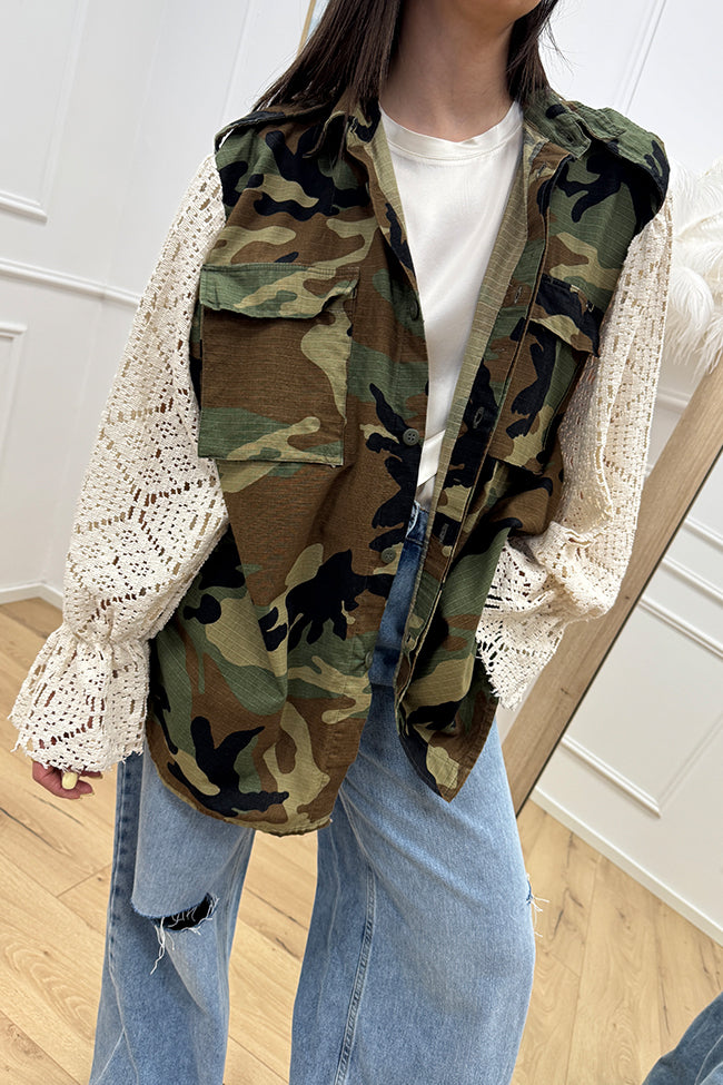 Giacca sahariana vintage maniche in maglia HaveOne – www