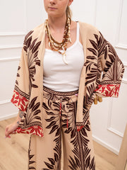 Kimono Eden sabbia, moro e rosso - HaveOne