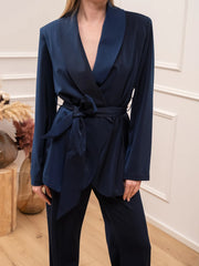 Giacca Essential blu navy con fusciacca - Silence Limited