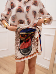 Gonna pareo mini Scimmia bluette - HaveOne