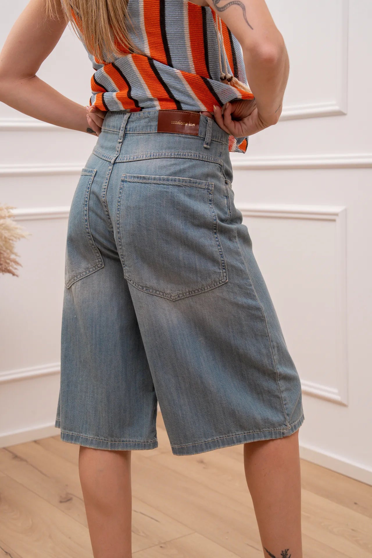 Bermuda Giusy in denim slavato - Tensione In
