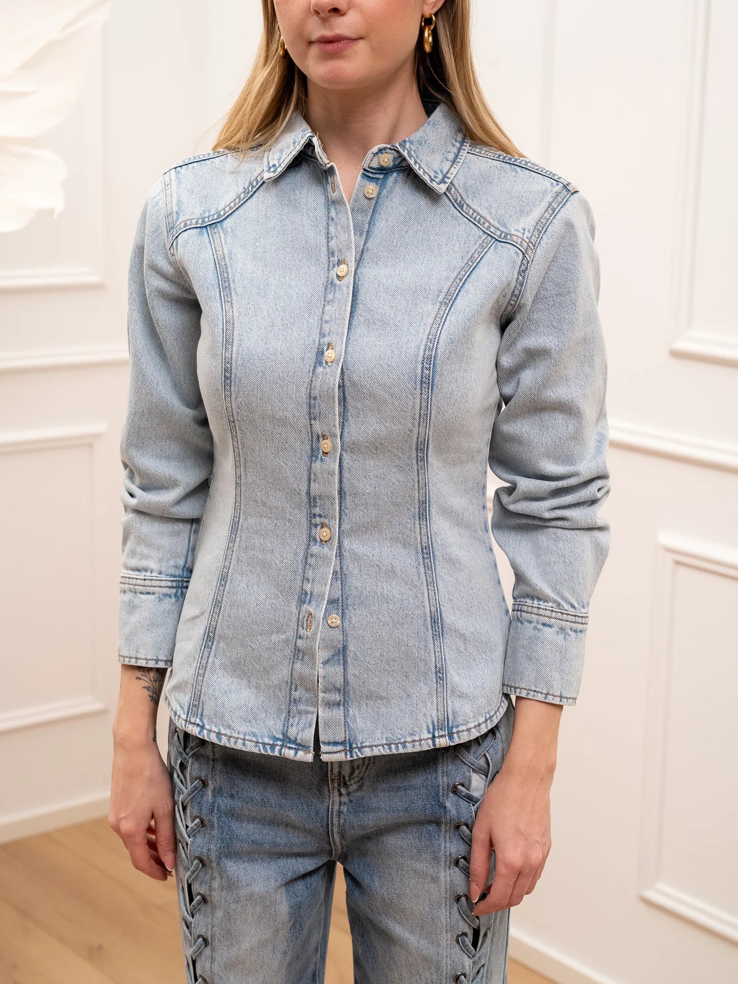 Camicia Mina in denim sfiancata - JJXX