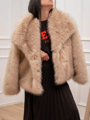 Pelliccia sabbia fit oversize - Glamorous