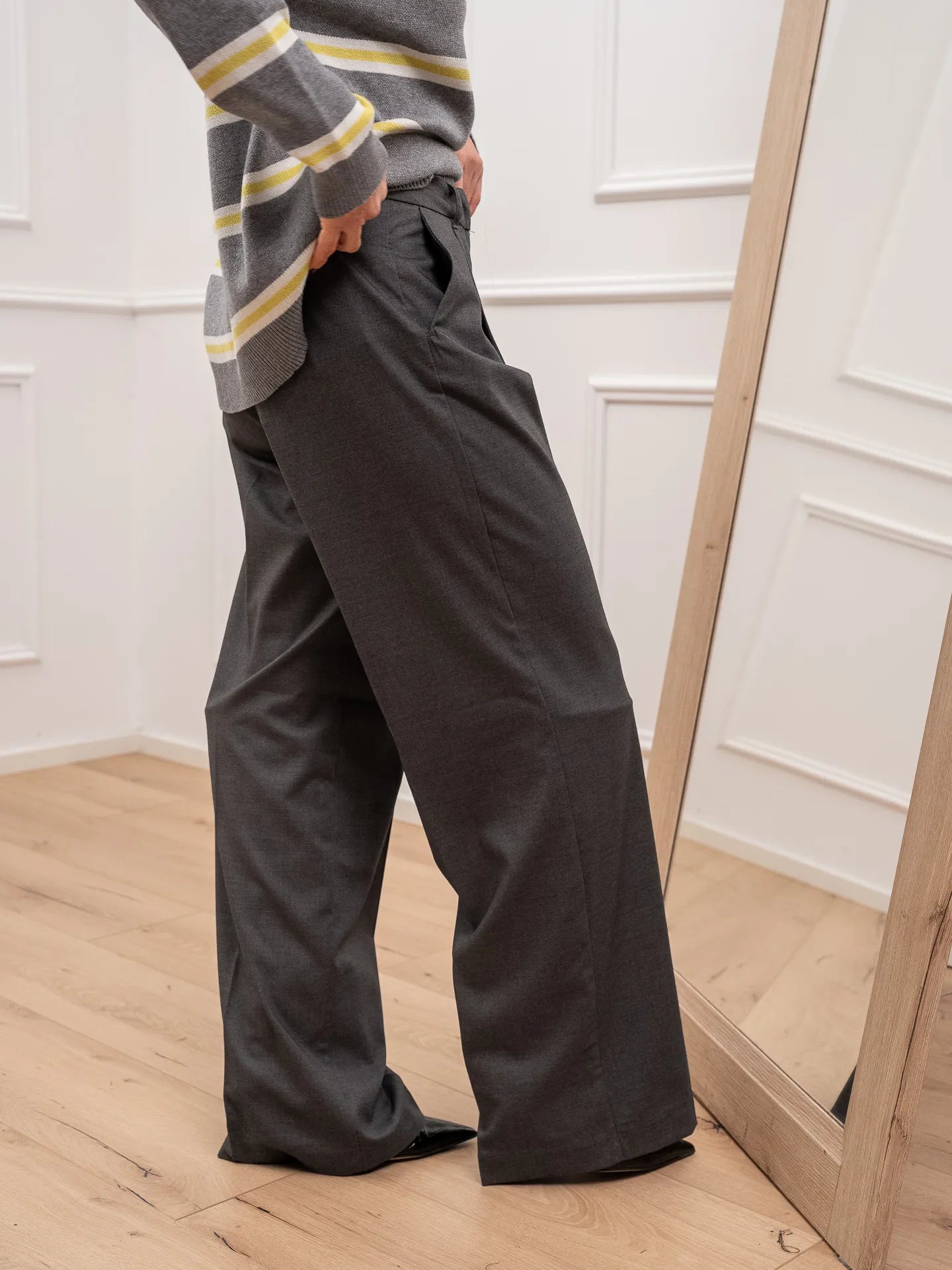 Pantalone sartoriale Ellis grigio - JJXX
