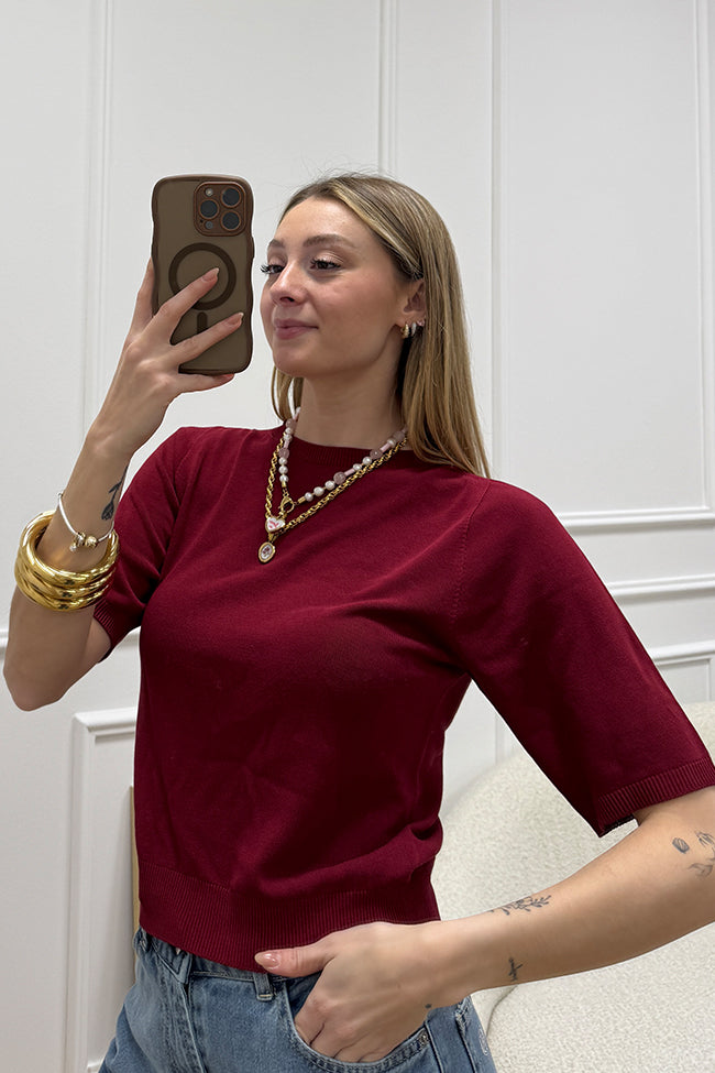 Maglia girocollo ribes a mezza manica - Kontatto