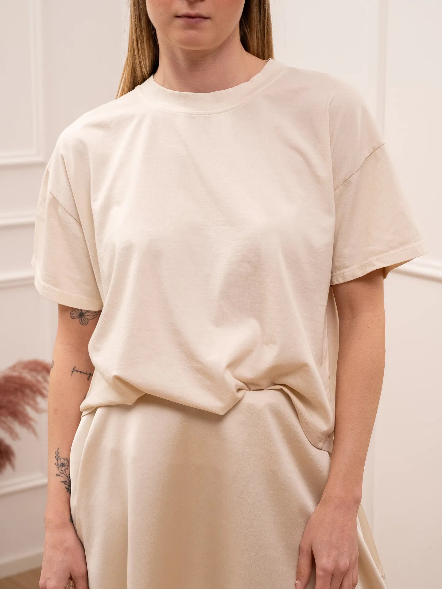 T shirt a scatoletta burro mezza manica - HaveOne