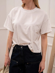 T shirt a scatoletta bianca mezza manica - HaveOne