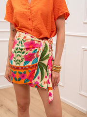 Gonna pareo Paradise multicolor corta - Tensione In
