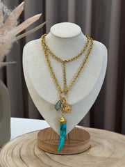 Collana corno turchese lunga - Calibro Shop