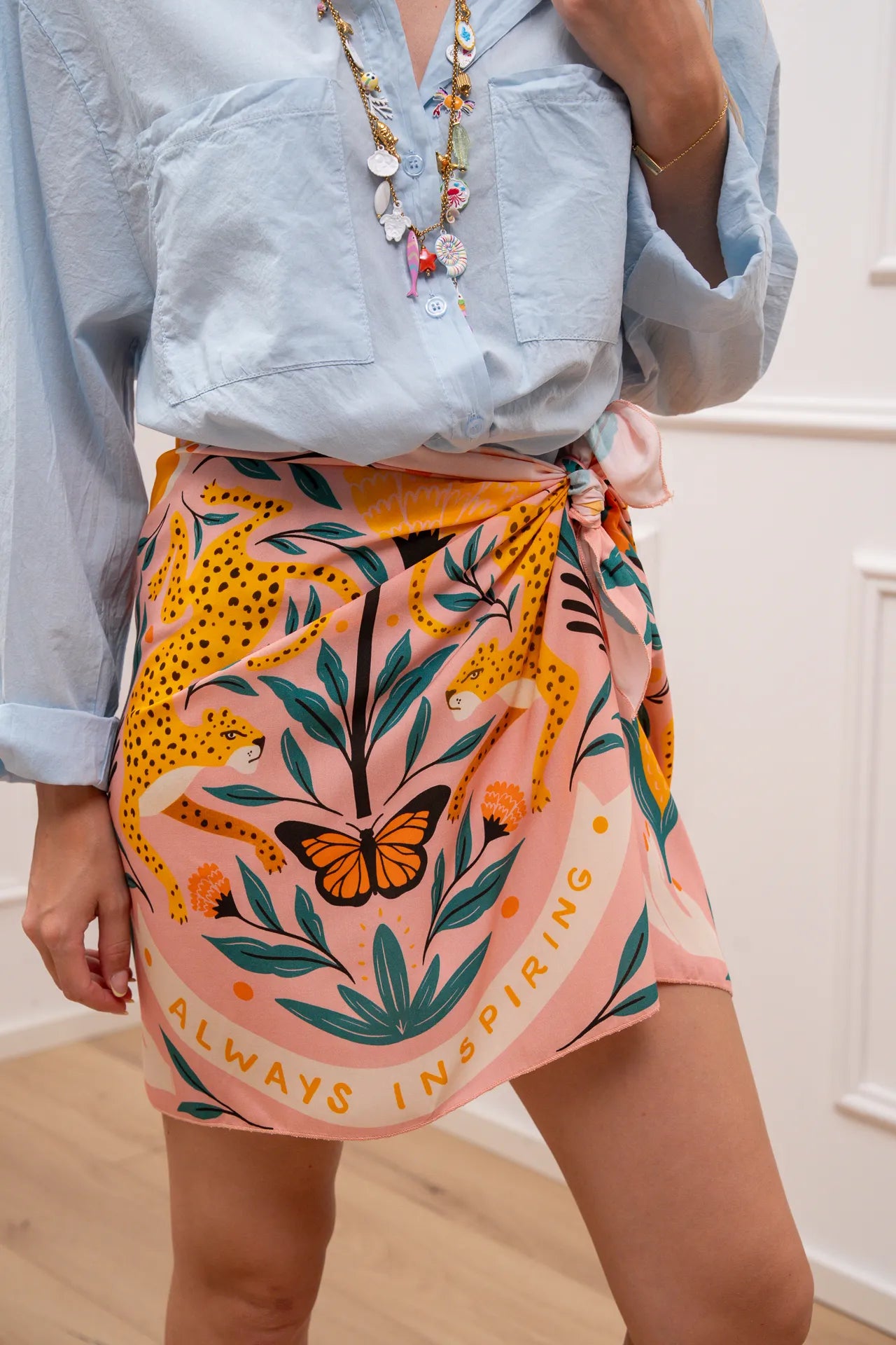 Gonna pareo Mexico salmone mini - HaveOne