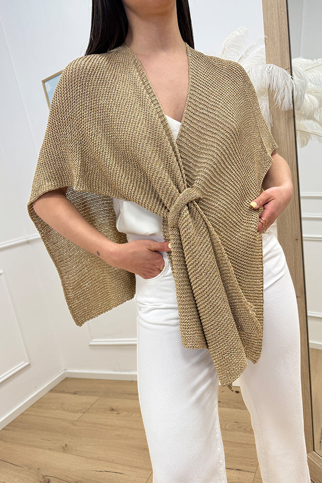 Mantella lamè oro scuro con passante - Vicolo