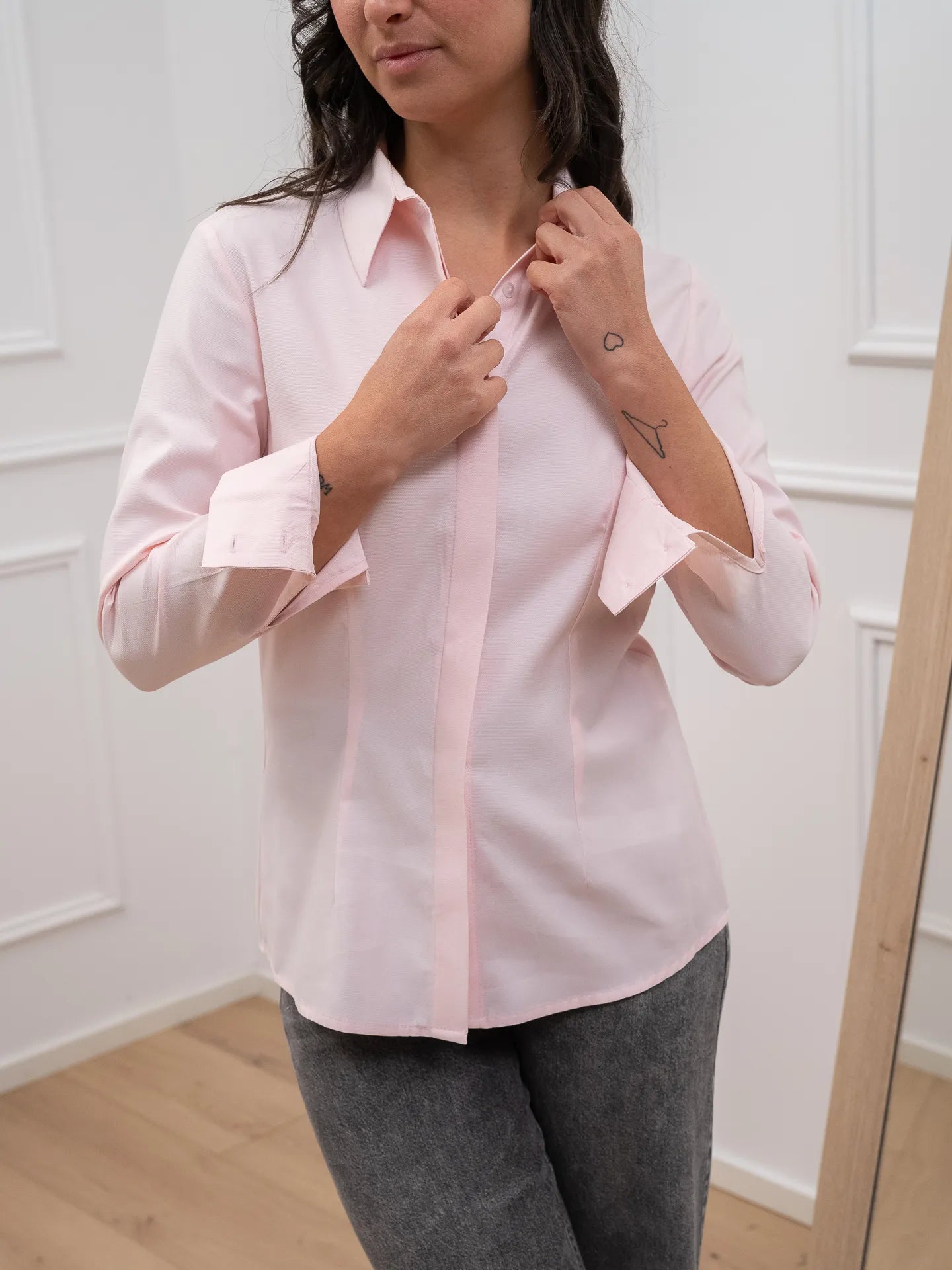 Camicia slim rosa oxford - Dixie