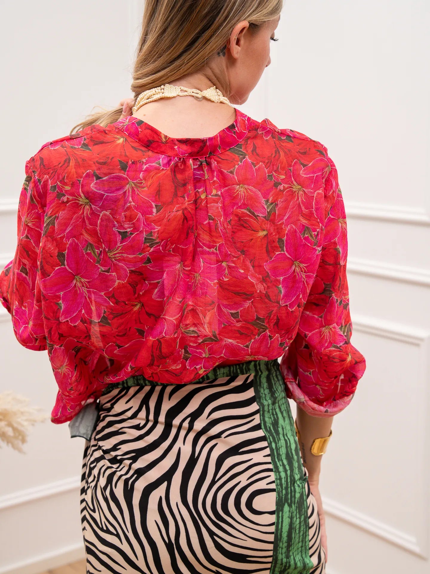 Camicia Giglio rosso in lyocell - HaveOne