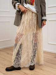 Gonna lunga in pizzo burro - Vicolo