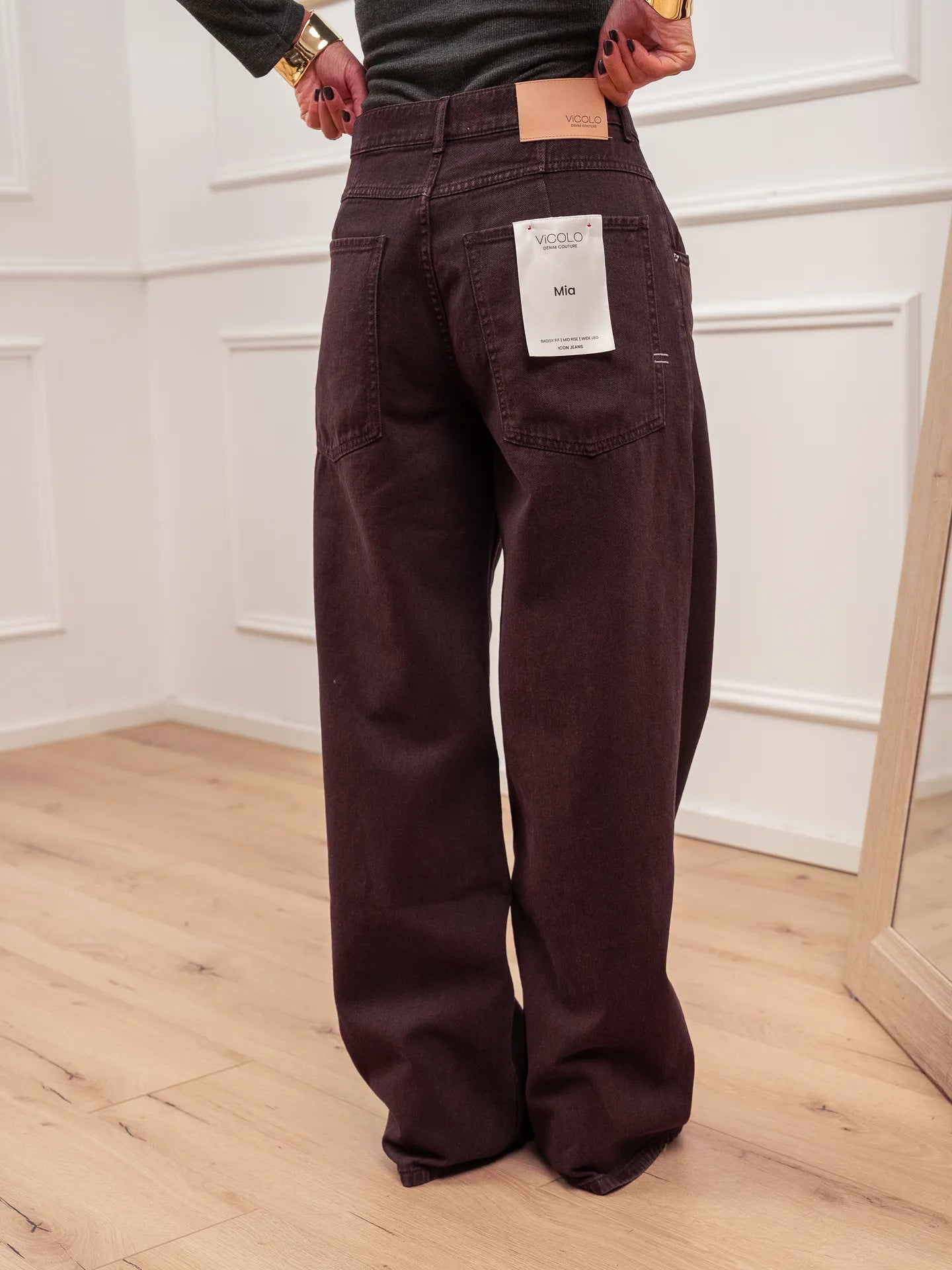 Jeans Mia bordeaux baggy fit - Vicolo
