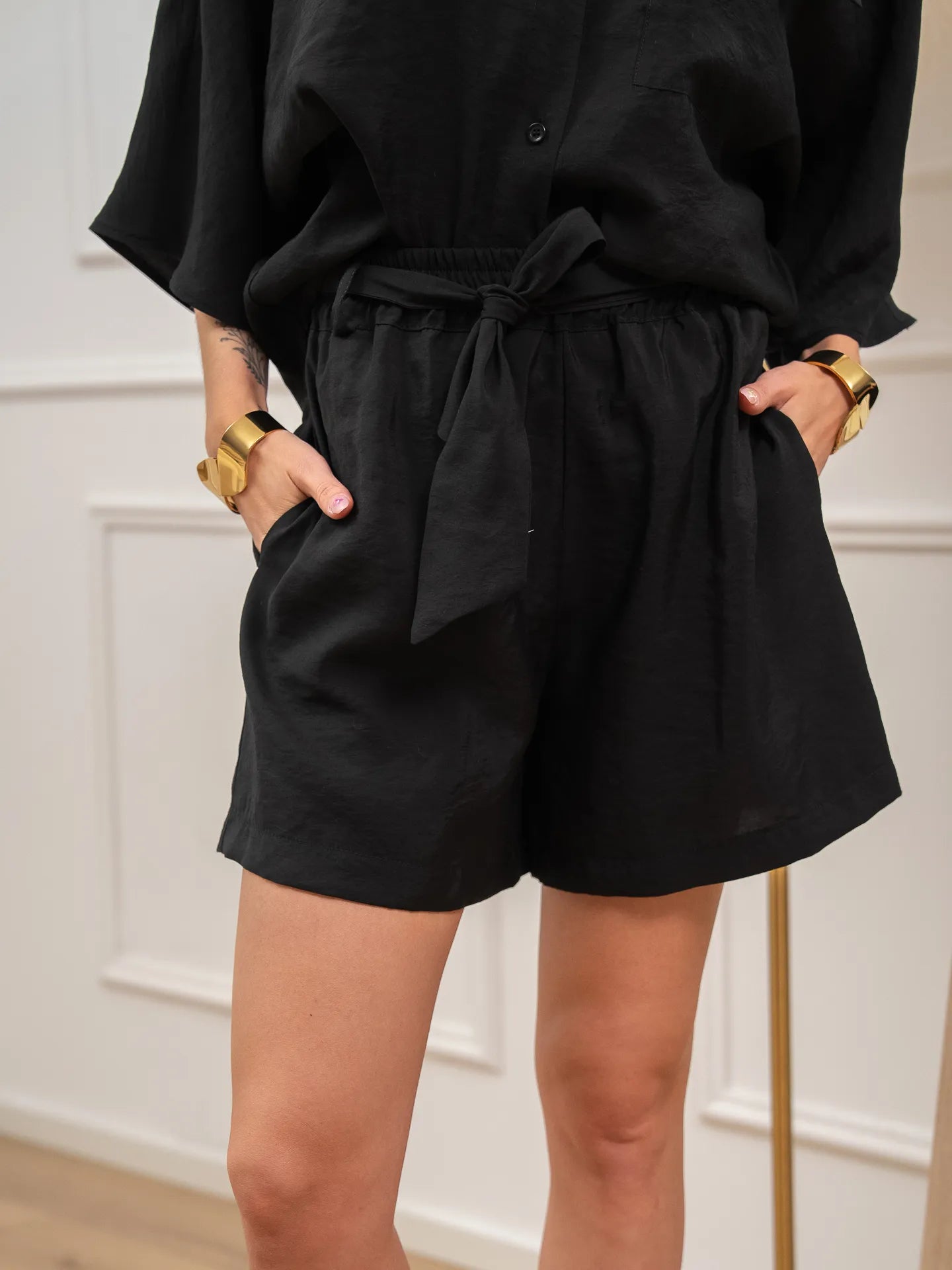 Shorts nero con fusciacca in modal - HaveOne