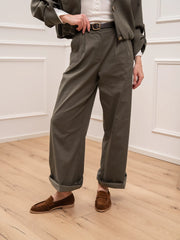 Pantalone Gaia militare in gabardina - Vicolo
