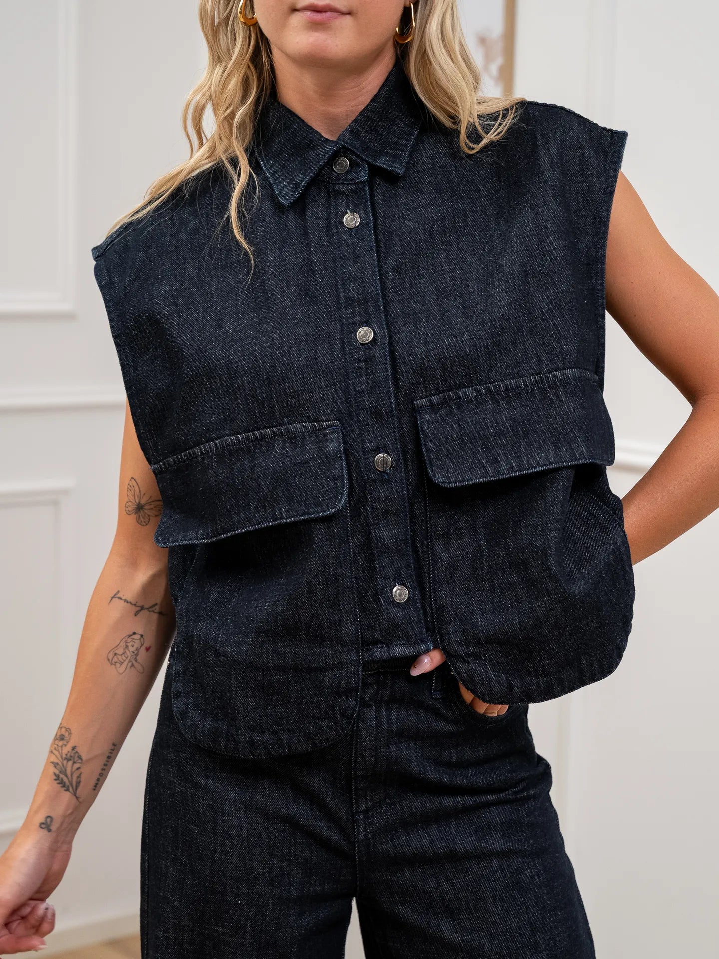 Gilet Nour dark denim - Vicolo