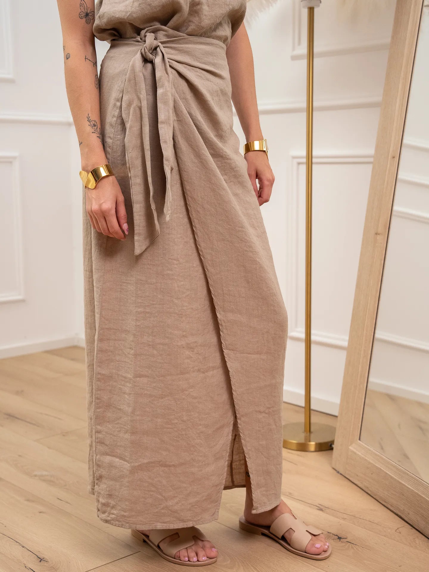 Gonna pareo cachemire in lino - HaveOne