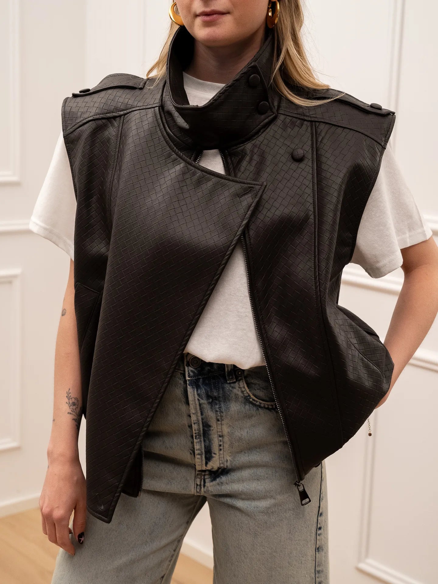 Gilet intrecciato moro - Tensione In