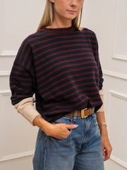 Maglia righe multicolor 100% lana - Kontatto
