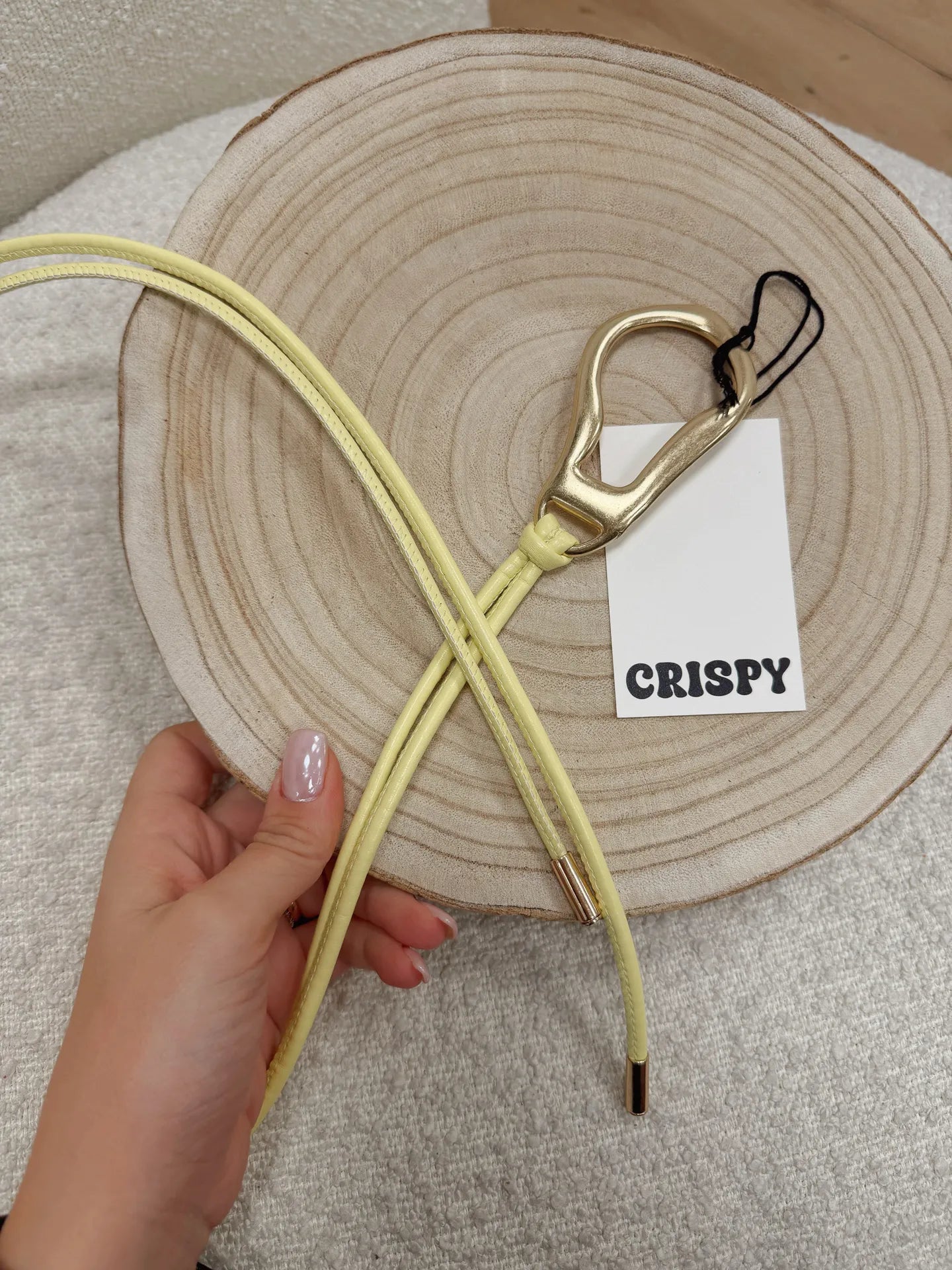 Cintura doppia limone con fibbia dorata - Calibro Shop