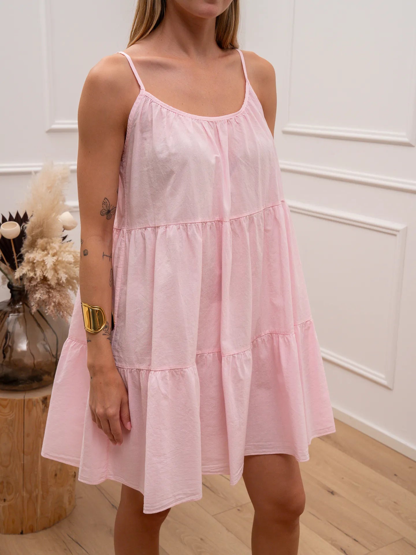 Vestito Balze corto rose glace - Tensione In