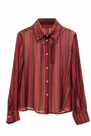 Camicia a Righe Bordeaux - HaveOne