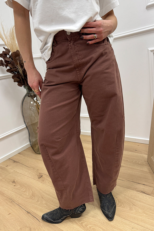 Jeans Barbara denim cacao balloon fit - HaveOne