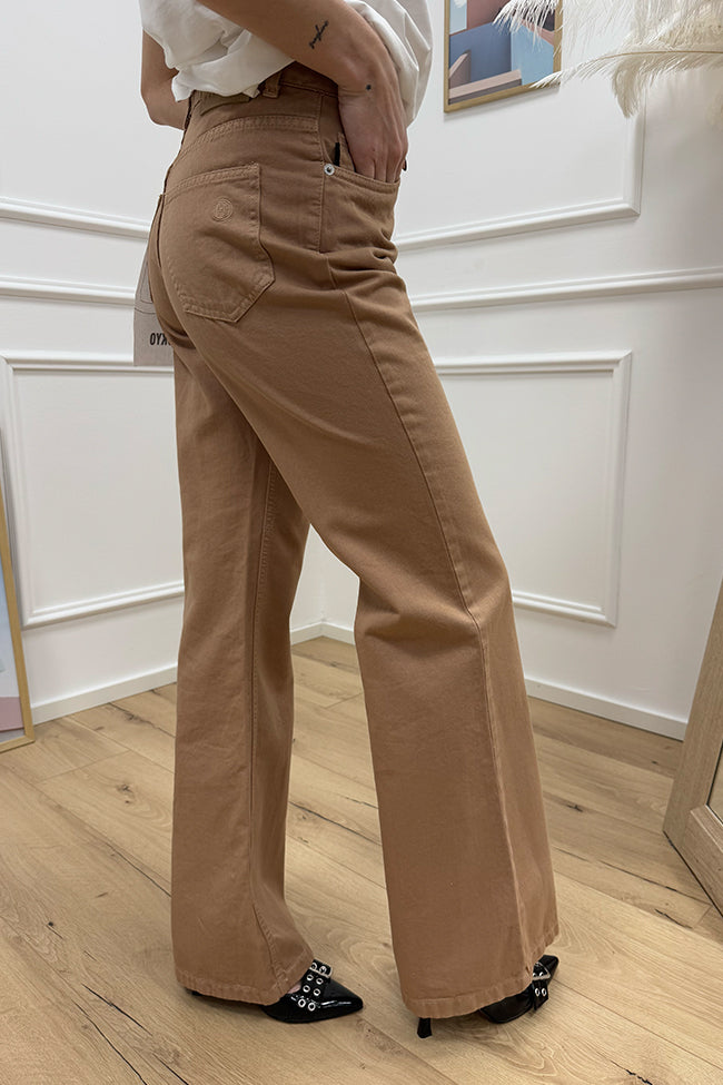 Jeans palazzo Tokyo denim camel - HaveOne
