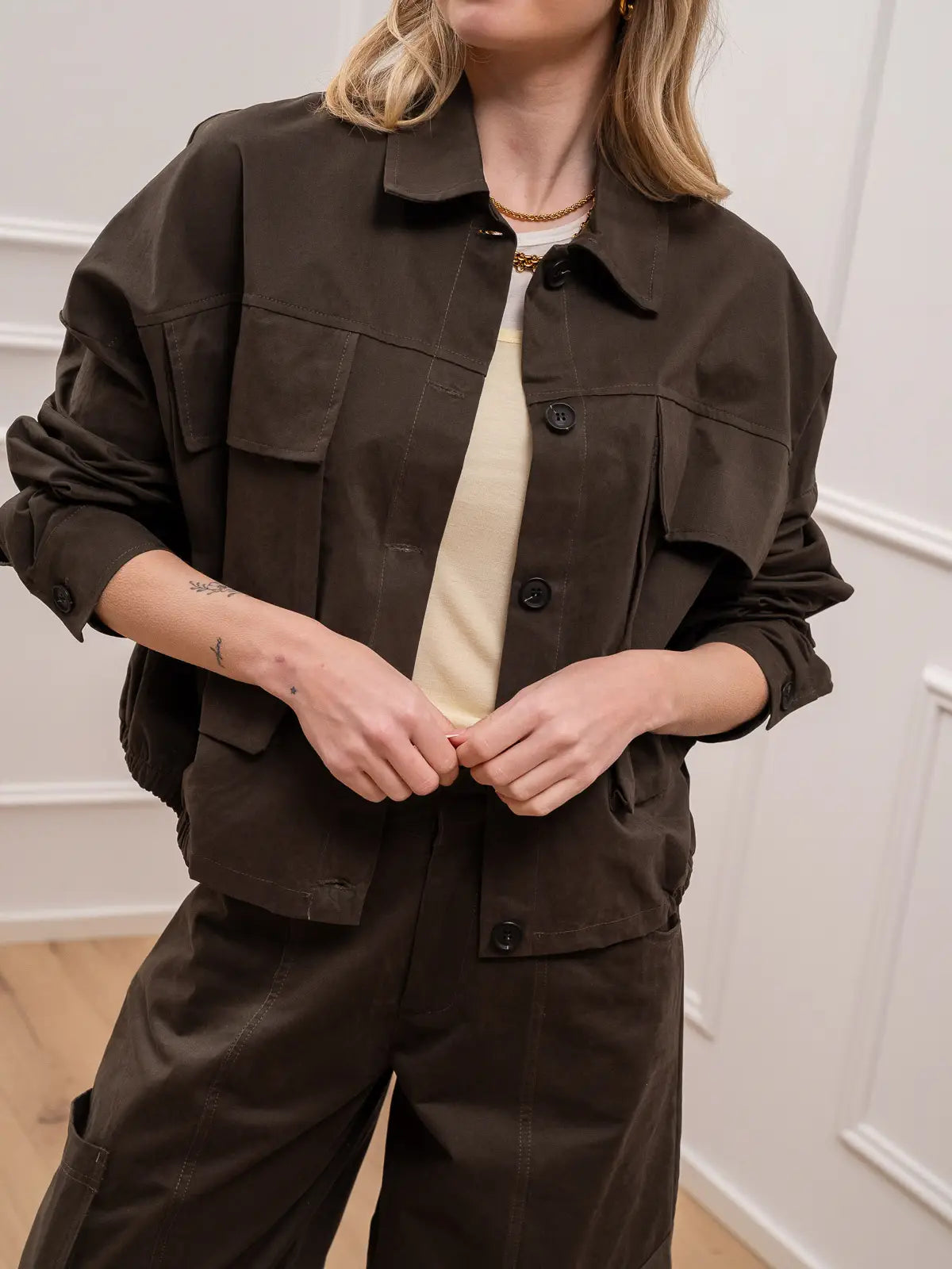 Bomber army soft touch con tasconi - Vicolo