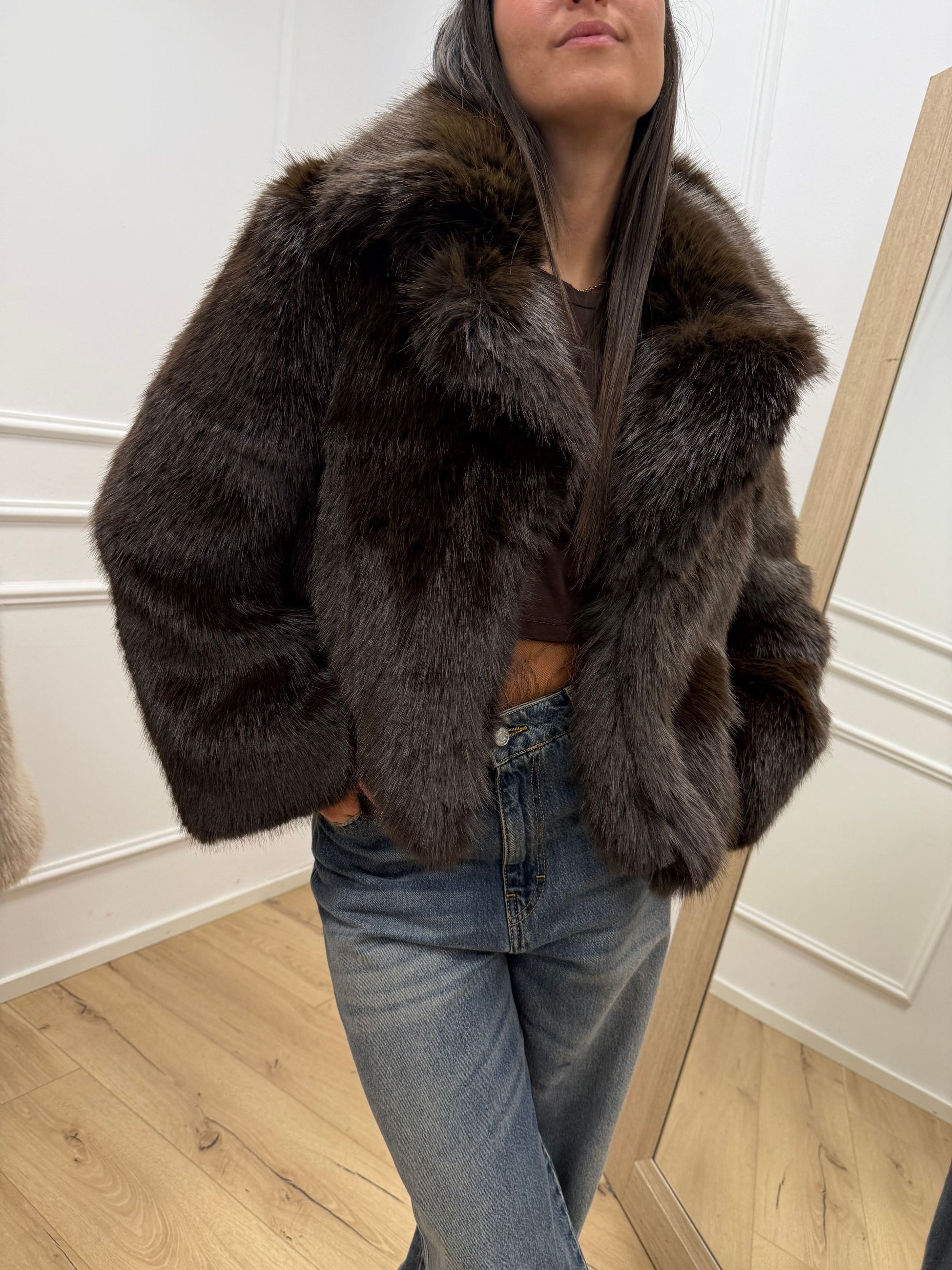 Pelliccia Sissy moro crop - HaveOne