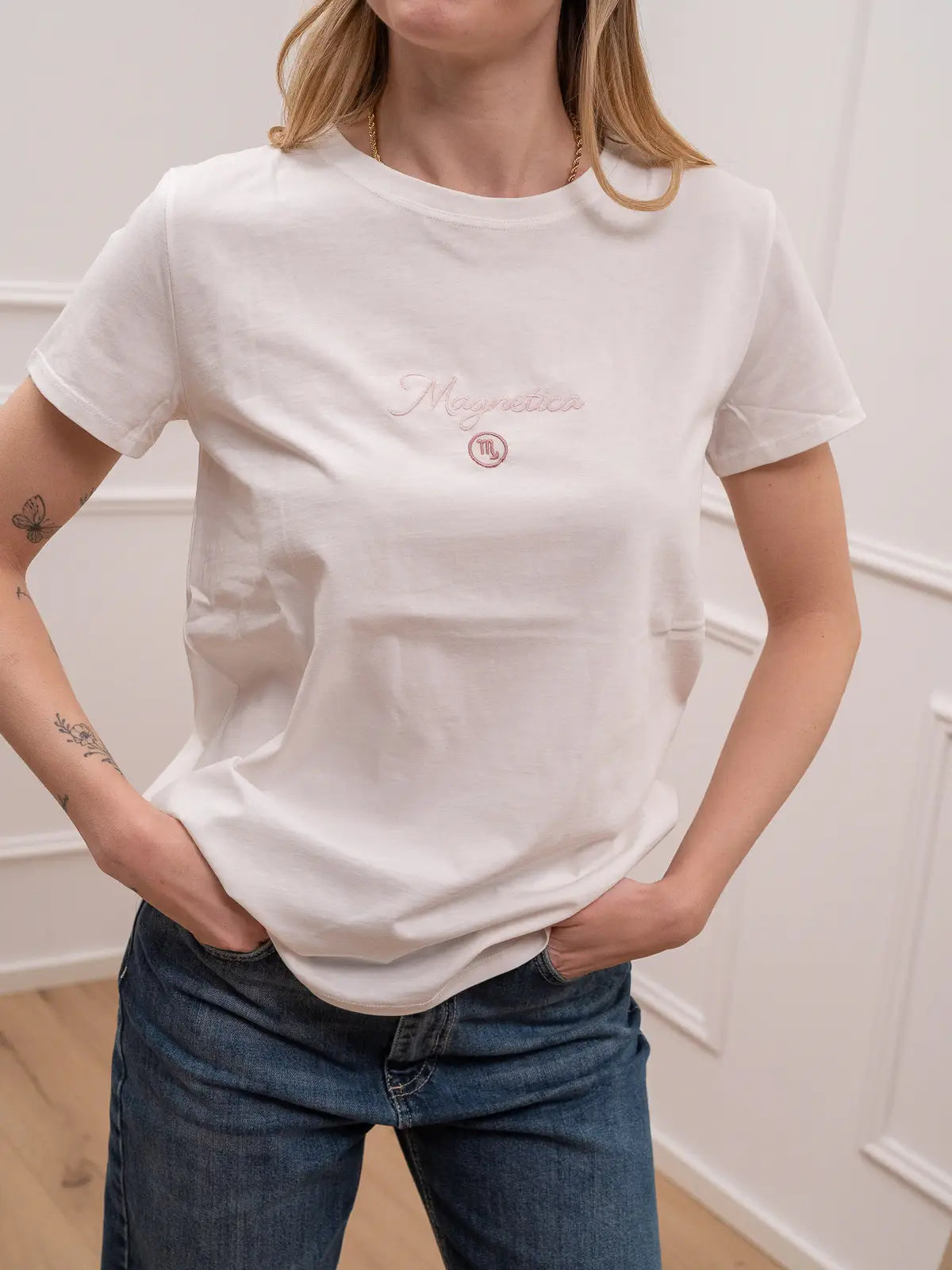 T shirt ricamo scorpione "Magnetica" - Vicolo