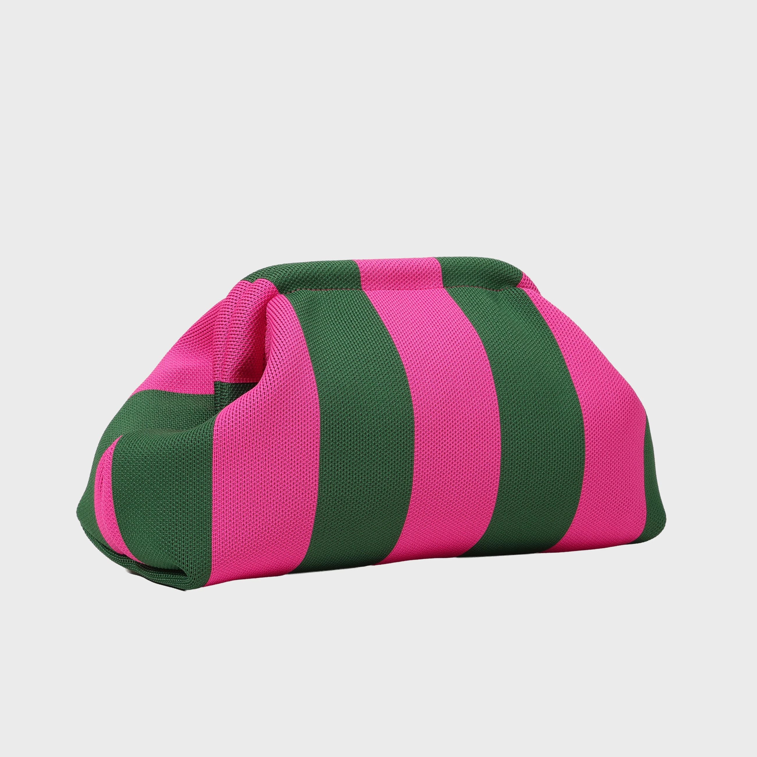Borsa Pouch Stripe Fuxia e Verde - Calibro Shop