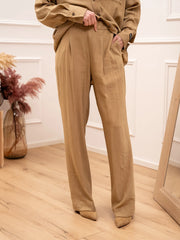 Pantaloni sabbia fit maschile in viscosa crash - SoAllure