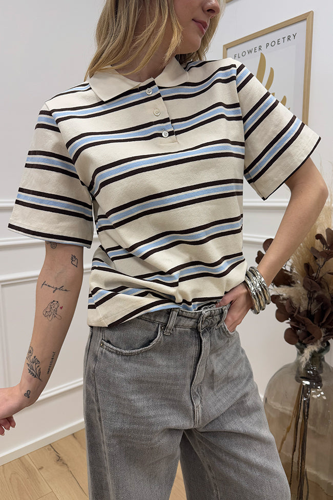 Polo burro, moro e celeste mezza manica - Vicolo