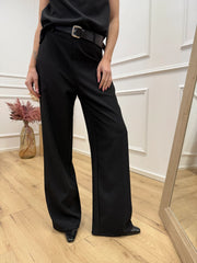 Pantaloni neri con strass nero - HaveOne