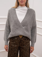 Maglia maxi scollo a v maglia inglese - HaveOne