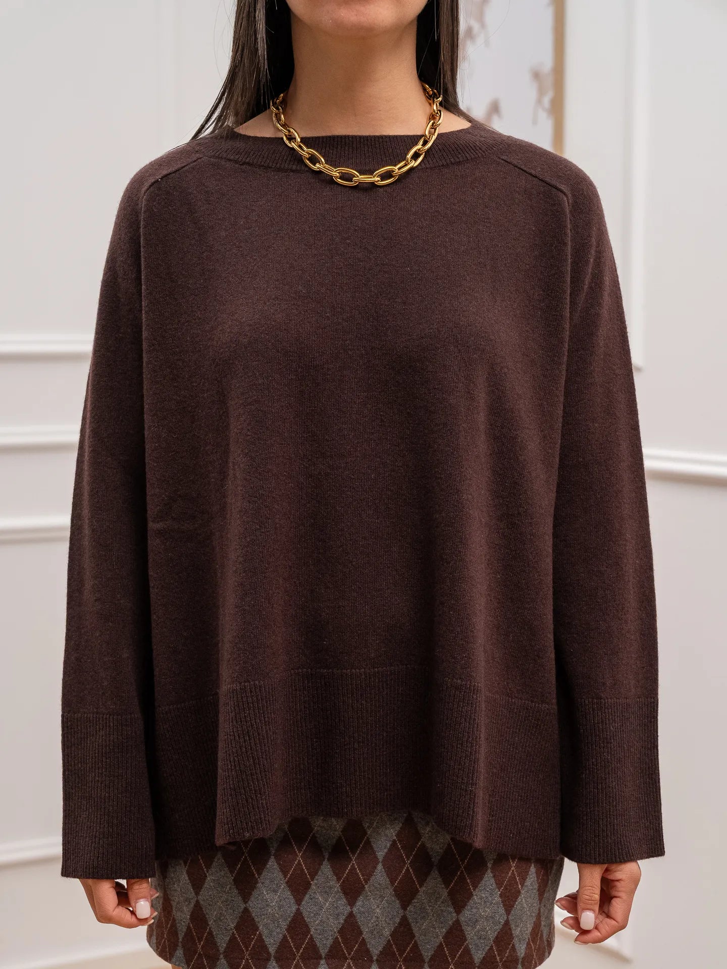 Maglia over moro 100% lana - Tensione In