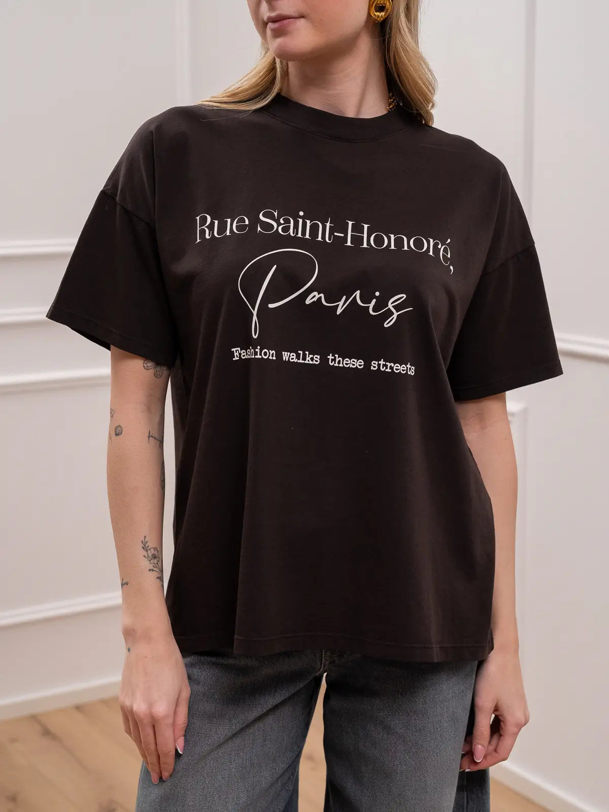 T shirt fondente stampa Paris - Vicolo