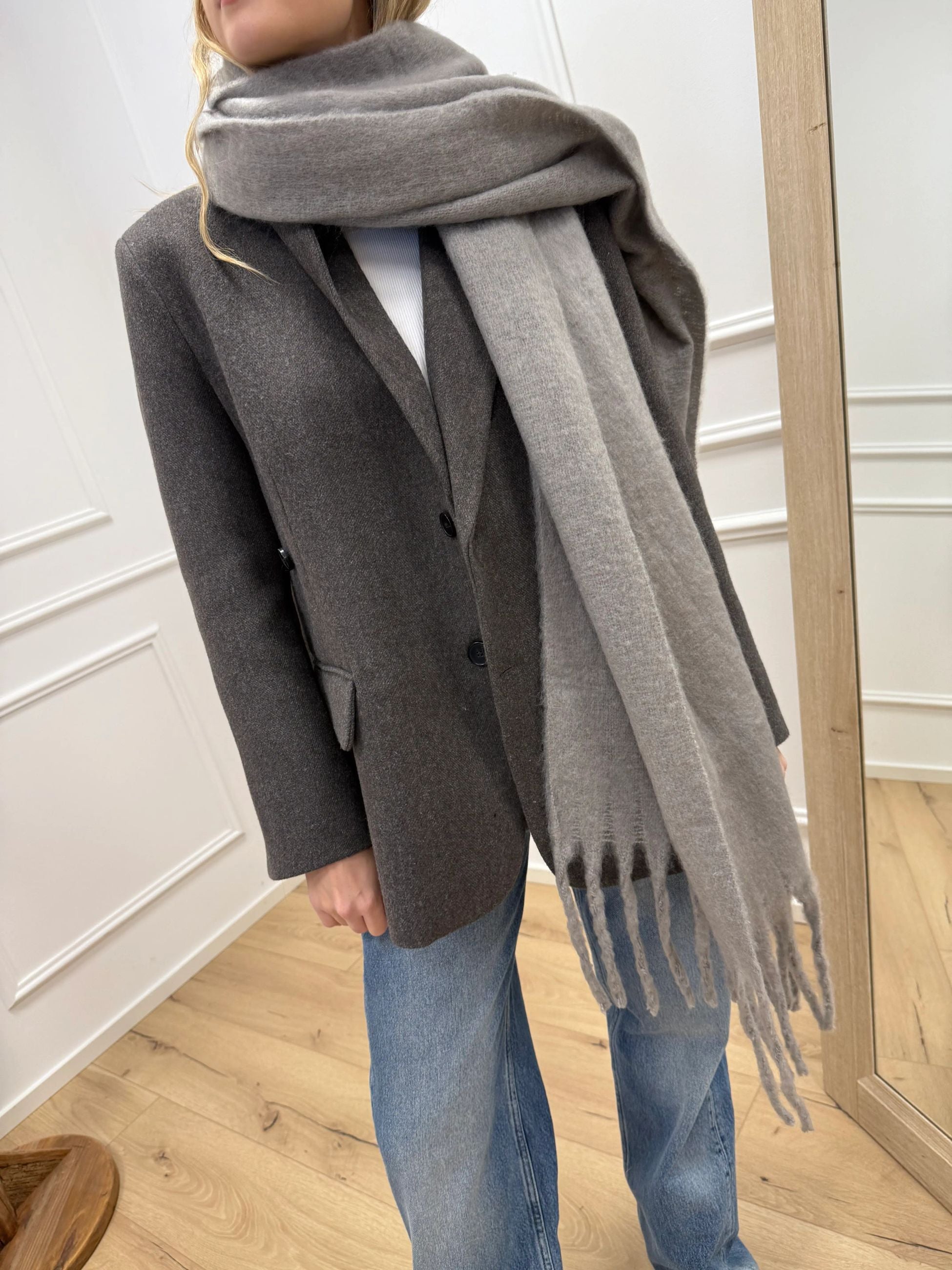 Sciarpa maxi grigia - Glamorous