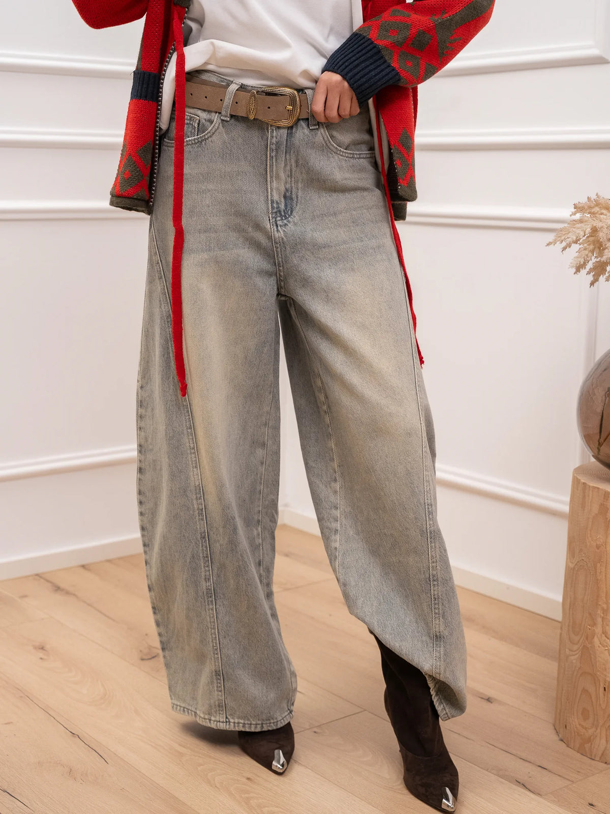 Jeans denim thè chiaro con spicchio laterale - You Decide