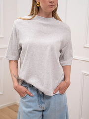 T shirt cotton grigio melange - Calibro Shop