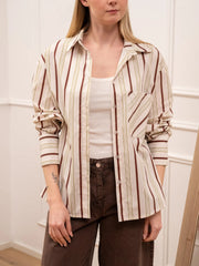 Camicia burro riga moro e olio - HaveOne