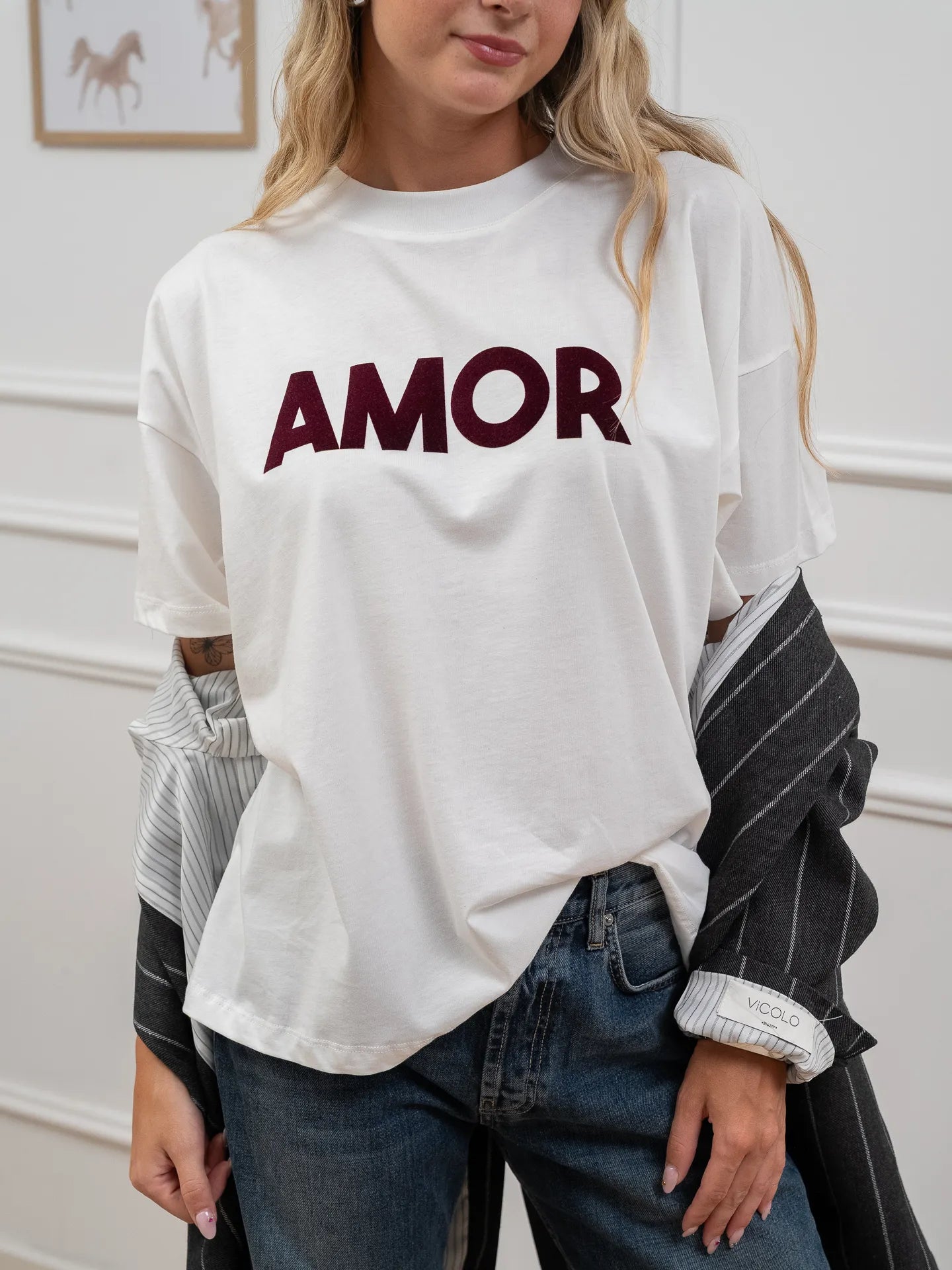 T shirt stampa Amor vino - Vicolo