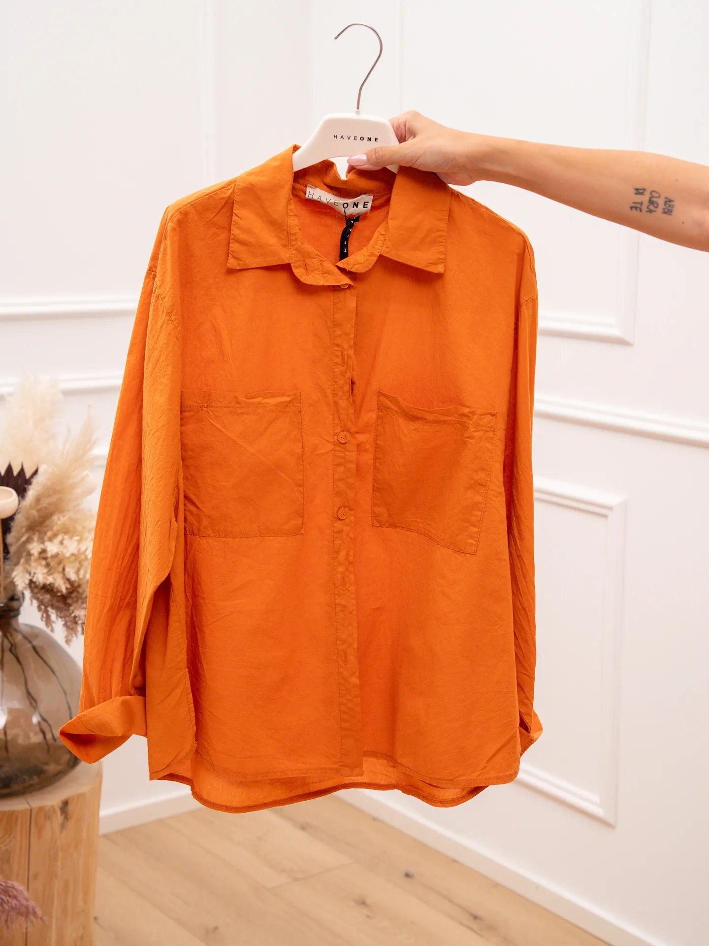 Camicia Essential papaya doppia tasca - HaveOne