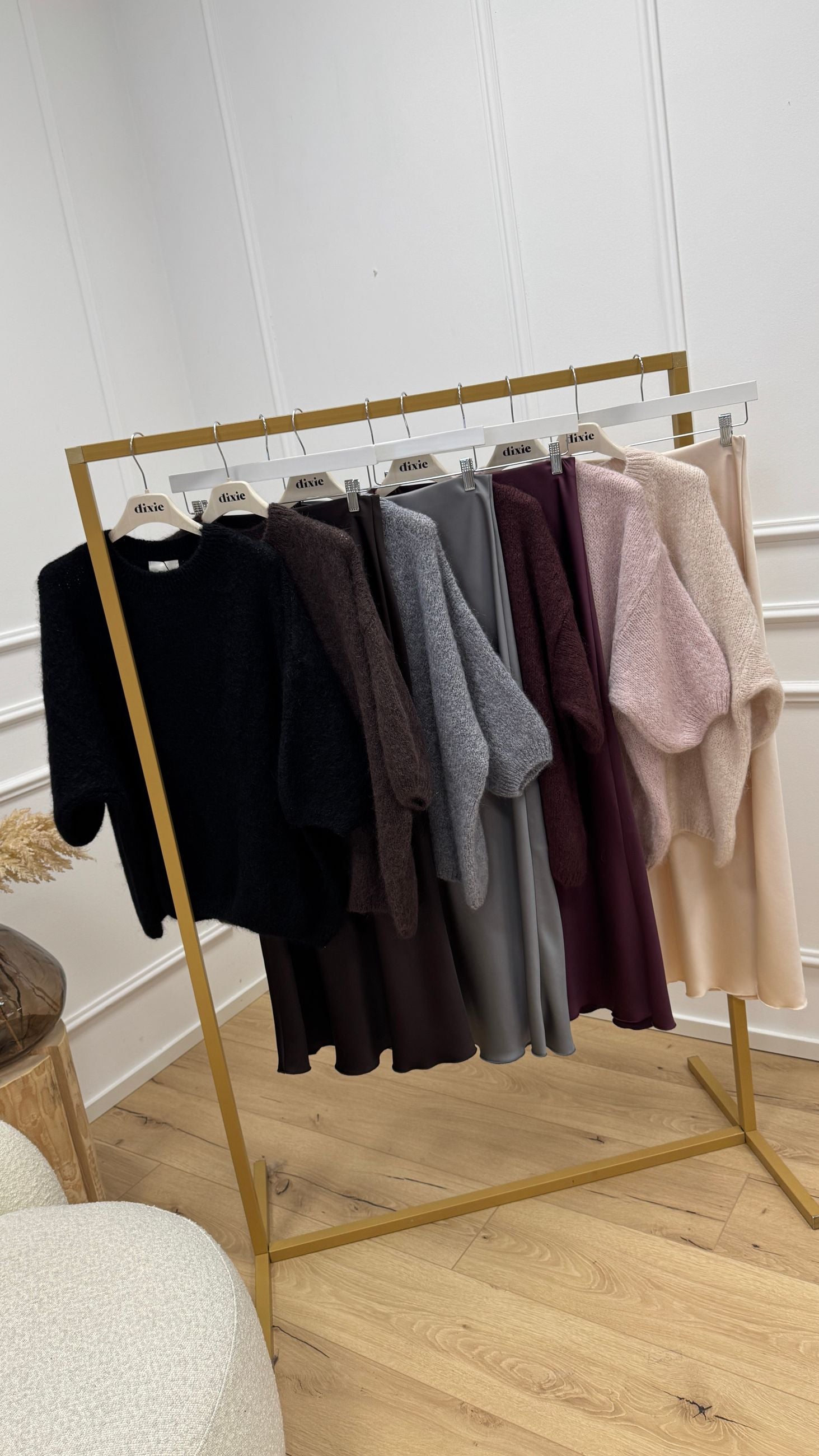 Maglia Gaia nera in mohair mezza manica - Dixie